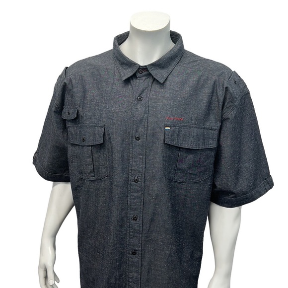 AKOO "The Weak Shall Be Eaten Only The Strong Survive" Embroidered Shirt 4XL 4X - Picture 5 of 13